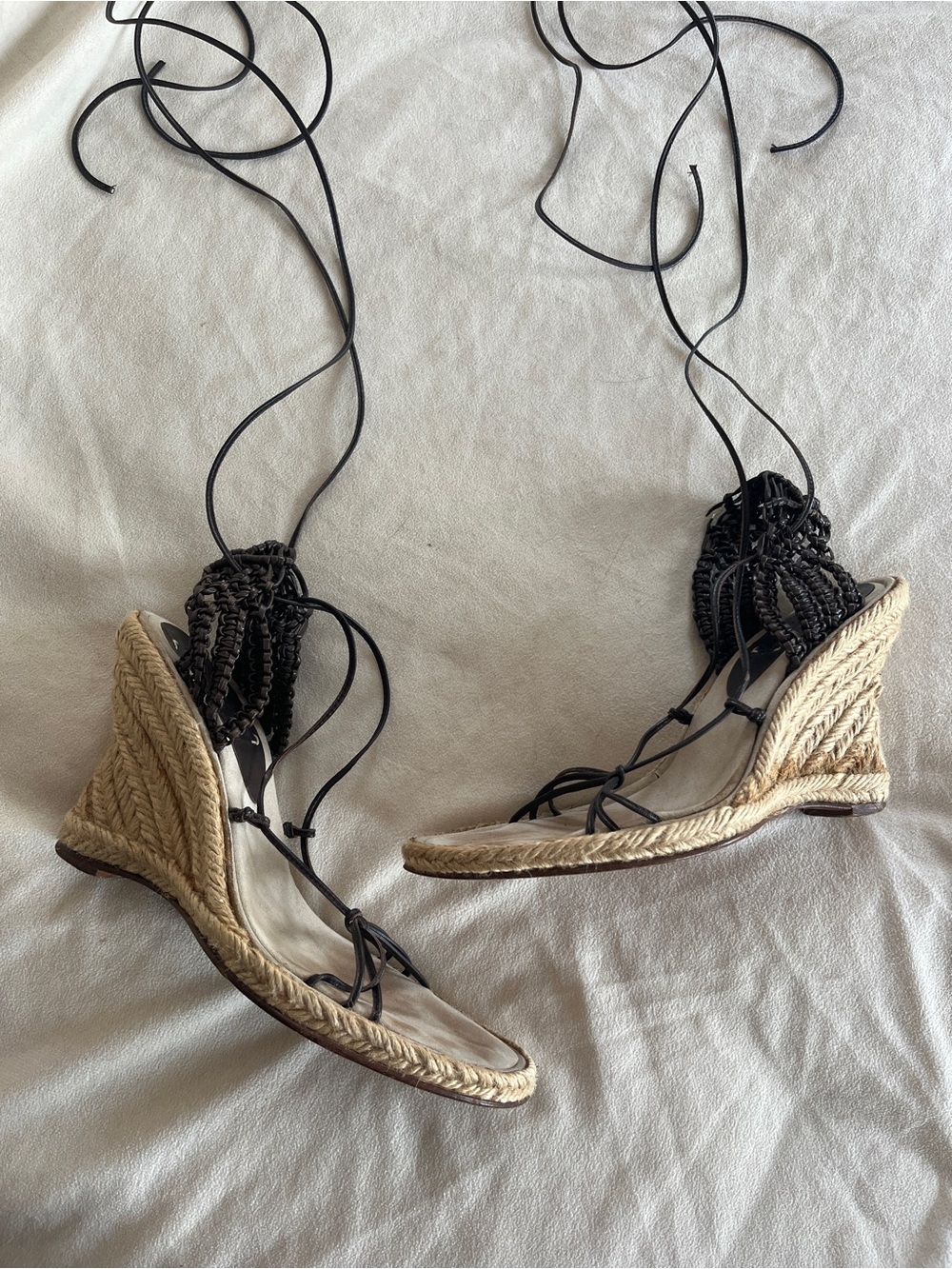 Max Mara Bohemian Espadrille Heel Size 40 US 10 - Picture 2 of 9